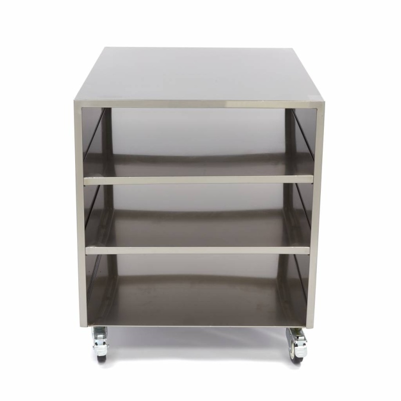 Roostevabast terasest masinalaud – 60 x 80 cm – kandevõime 120 kg – ratastel