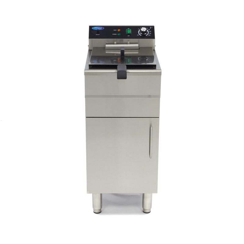 Fritüür – 16 L – 1 korv – tühjenduskraani ja alusega – 400 V
