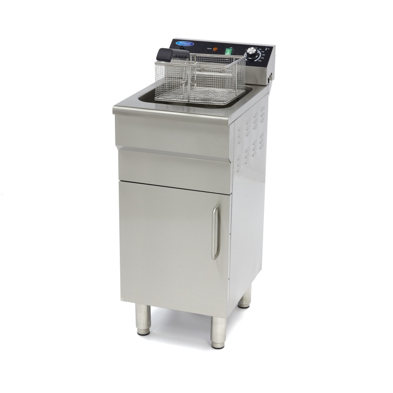 Fritüür – 16 L – 1 korv – tühjenduskraani ja alusega – 400 V