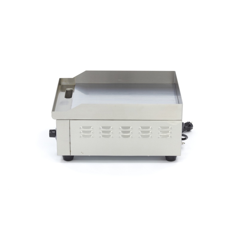 Grillplaat – sile kroom – 36 cm – rasvakogumisalusega
