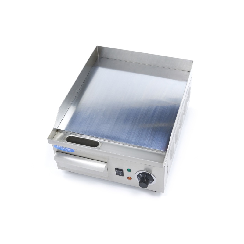 Grillplaat – sile kroom – 36 cm – rasvakogumisalusega
