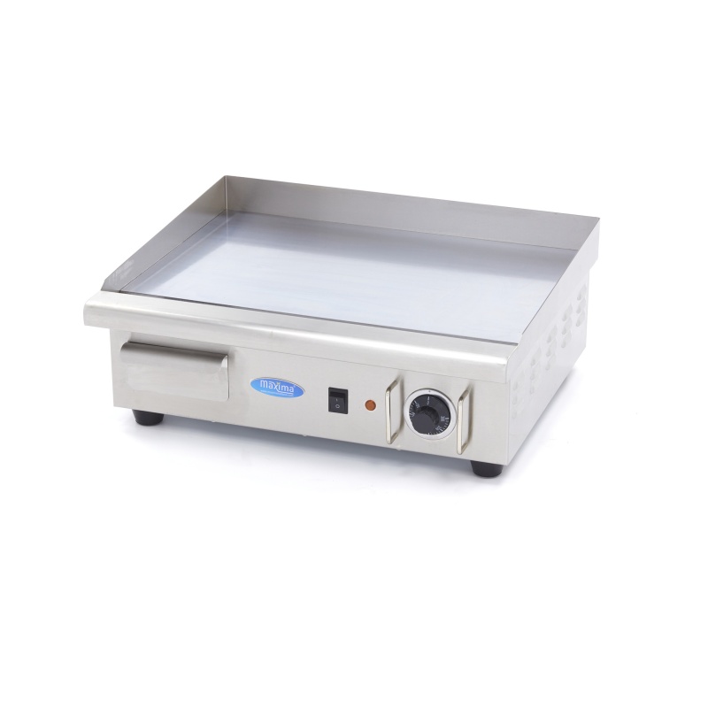 Grillplaat – sile kroom – 55 cm – rasvakogumisalusega