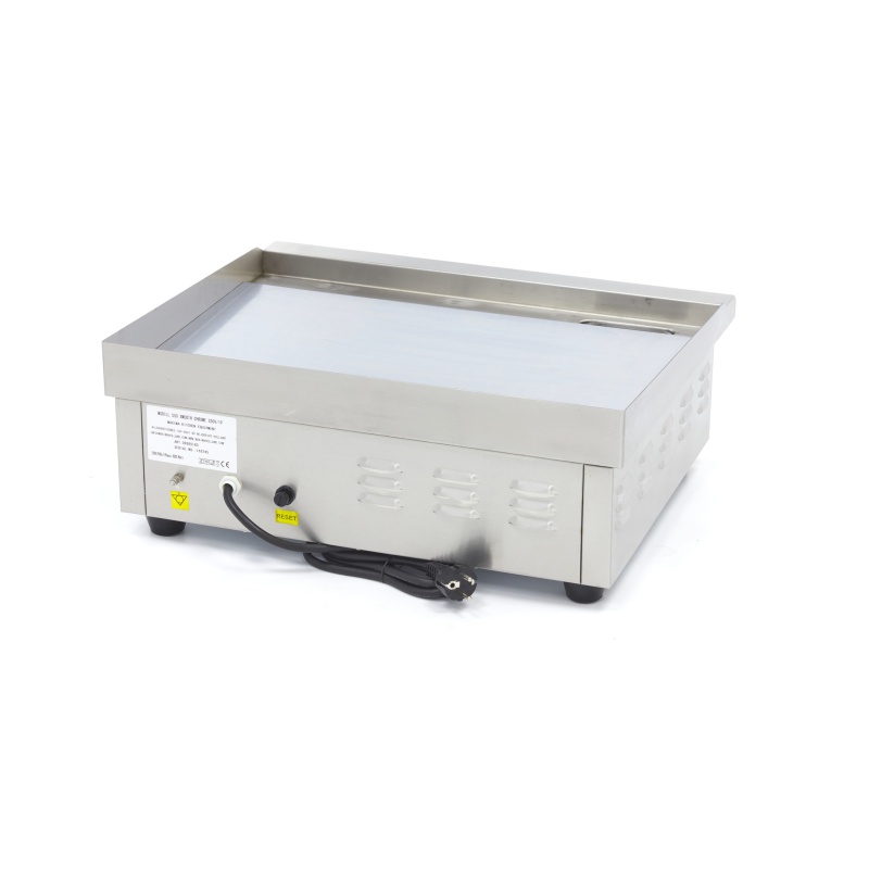Grillplaat – sile kroom – 55 cm – rasvakogumisalusega
