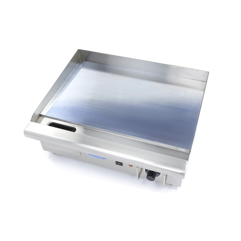 Grillplaat – sile kroom – 55 cm – rasvakogumisalusega