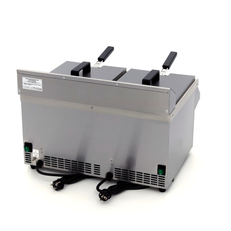 Induktsioonfritüür – 2 x 8 L – 2 korvi – tühjenduskraaniga