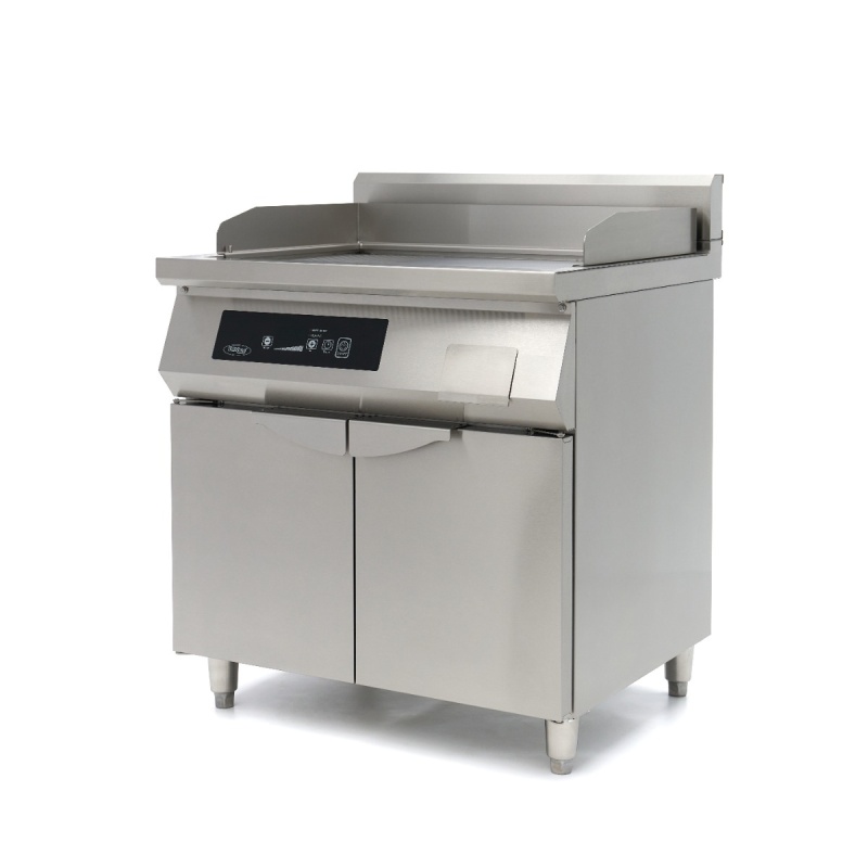 Induktsioon-grillplaat 700 – sile ja sooneline – 10000 W – topelt – alusega