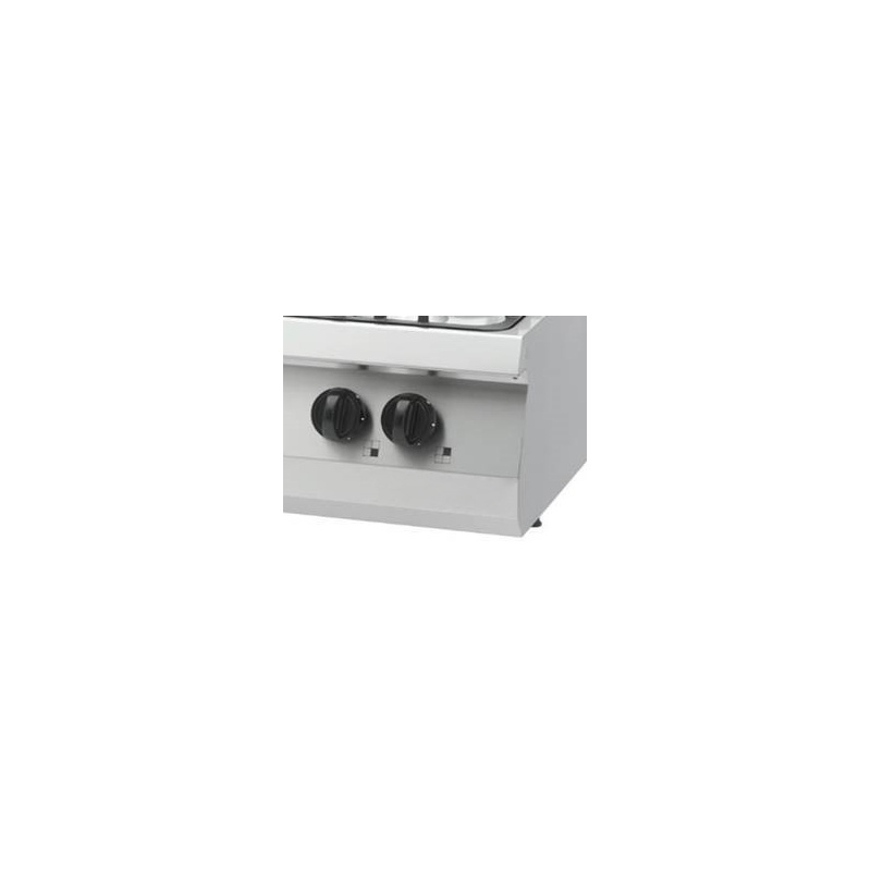 Heavy-duty pliit – 4 põletit – kaheosaline – 70 cm sügav – 24 kW – gaas