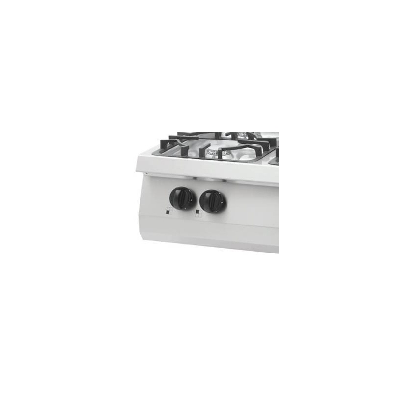 Heavy-duty pliit – 4 põletit – kaheosaline – 70 cm sügav – 24 kW – gaas