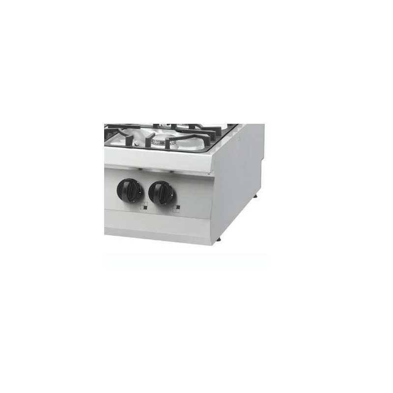 Heavy-duty pliit – 4 põletit – kaheosaline – 70 cm sügav – 27 kW – gaas