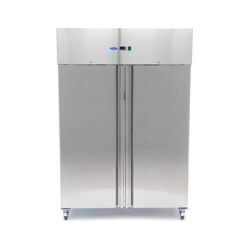 Külmik – 1200 L – 6 reguleeritavat riiulit (2/1 GN) – roostevaba – ratastel