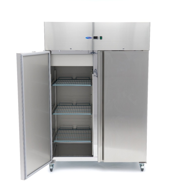 Külmik – 1200 L – 6 reguleeritavat riiulit (2/1 GN) – roostevaba – ratastel