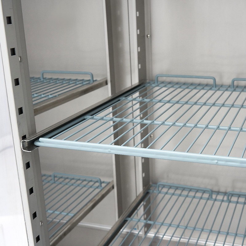 Külmik – 1400 L – 6 reguleeritavat riiulit (2/1 GN) – roostevaba – klaasustega