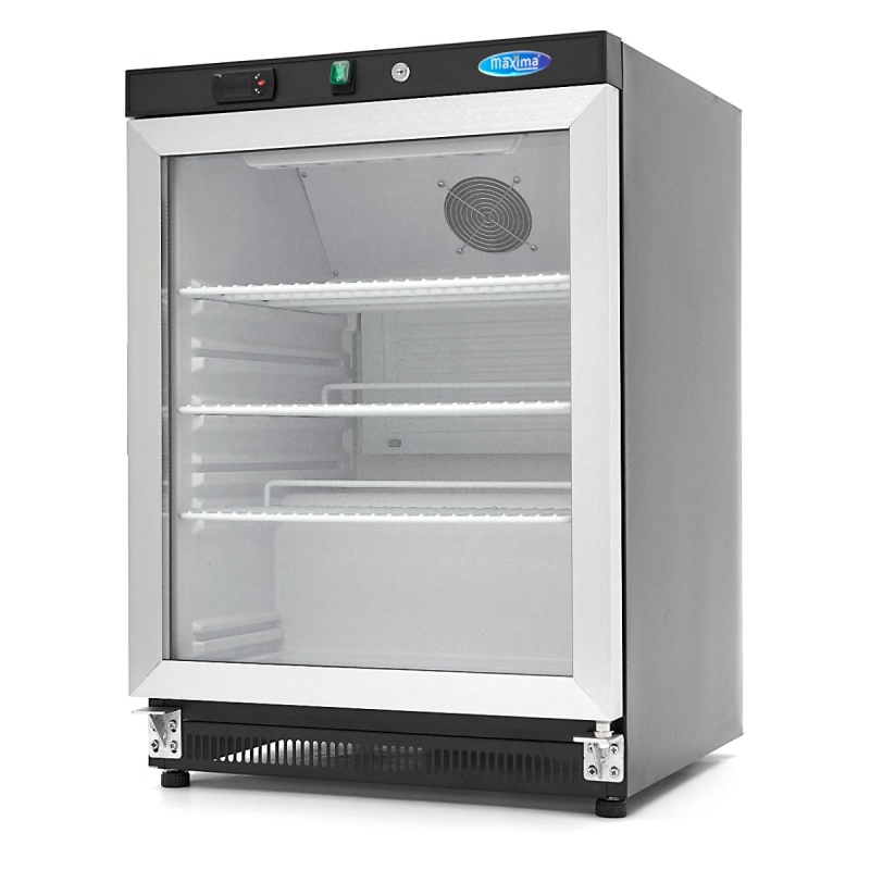 Külmik – 200 L – must – klaasuksega