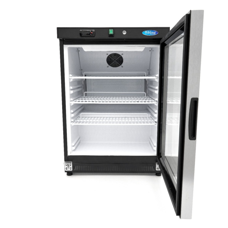 Külmik – 200 L – must – klaasuksega