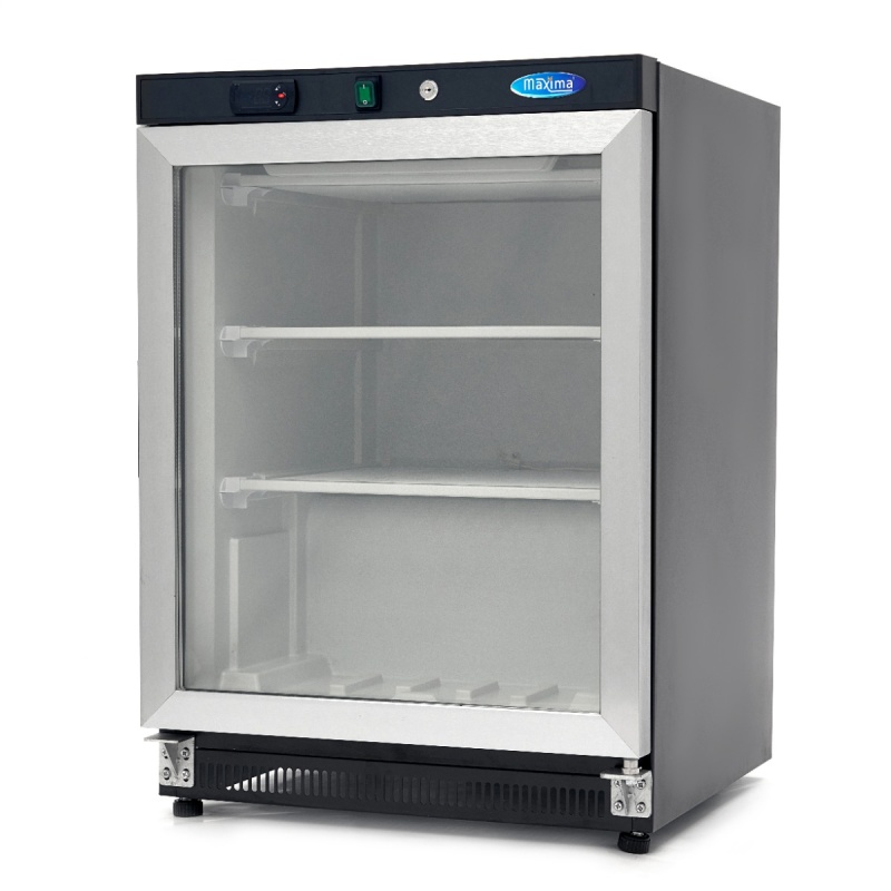 Sügavkülmik – 200 L – must – klaasuksega