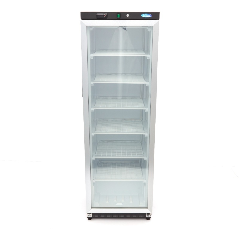 Sügavkülmik – 400 L – must – klaasuksega