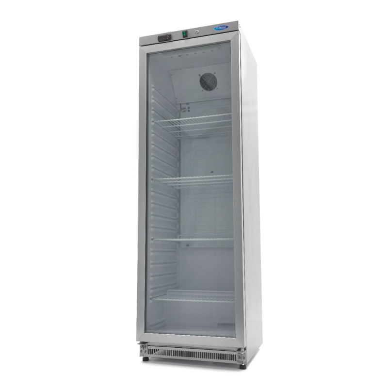 Külmik – 400 L – roostevaba – klaasuksega