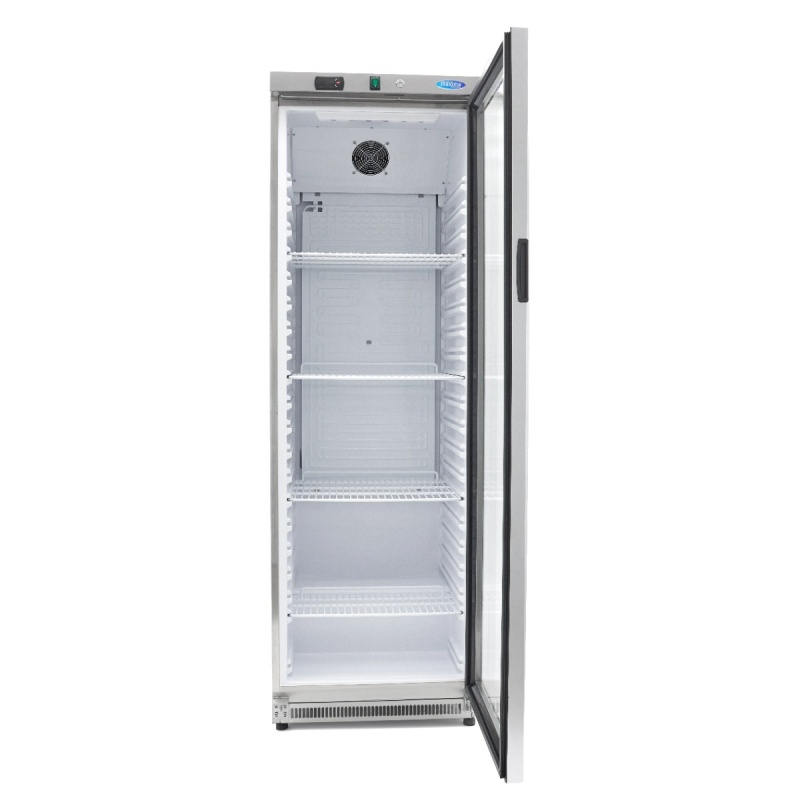 Külmik – 400 L – roostevaba – klaasuksega