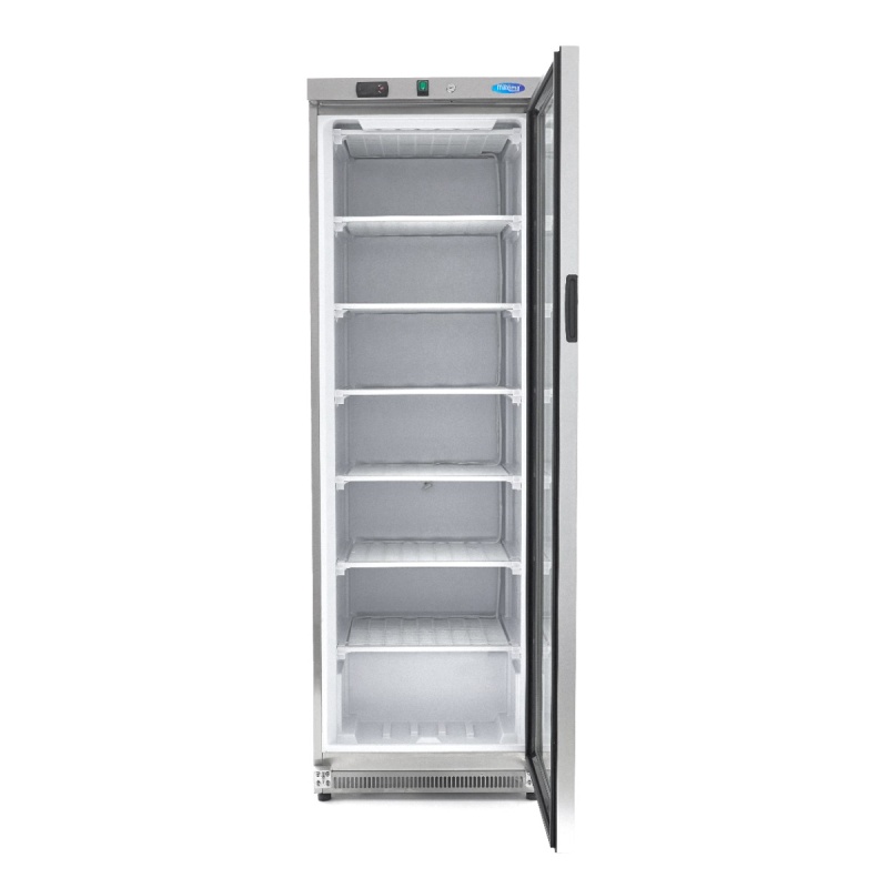 Sügavkülmik – 400 L – roostevaba – klaasuksega