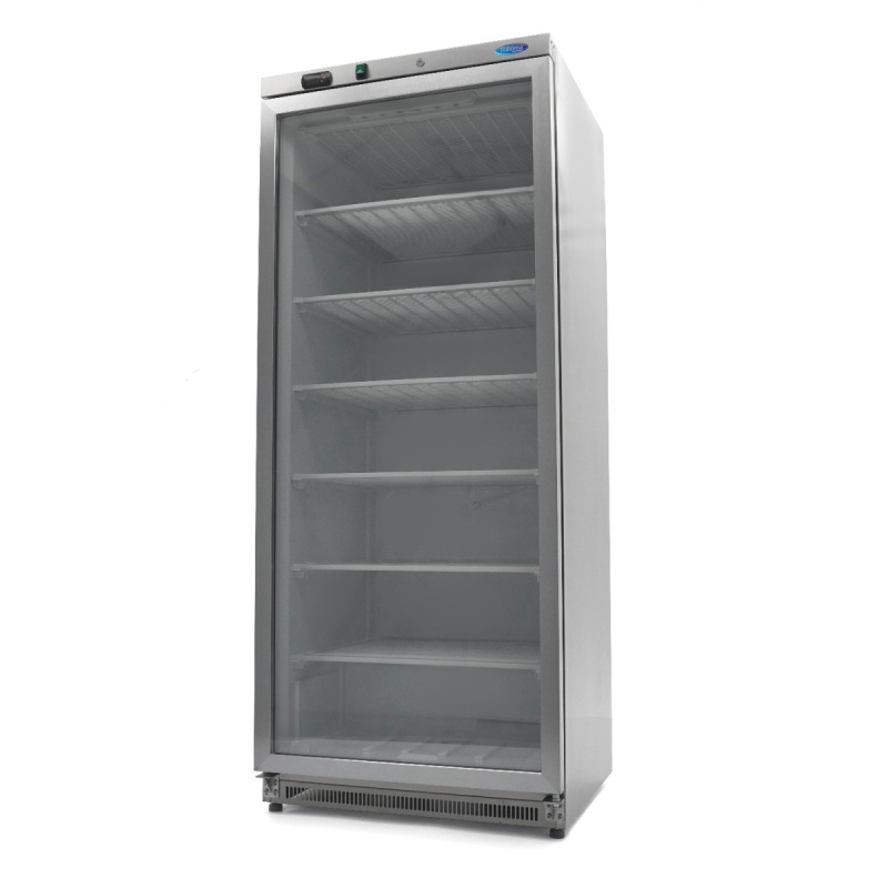 Sügavkülmik – 600 L – roostevaba – klaasuksega