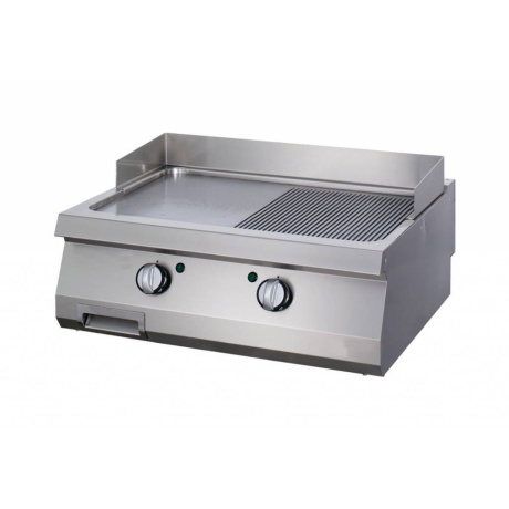 Grillplaat 1/2 sooneline 80x70 cm, kroom