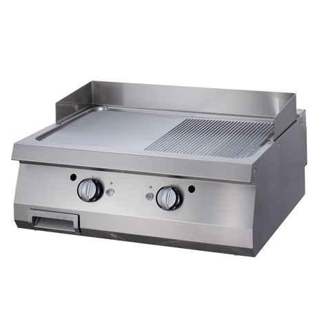 Premium grillplaat 1/2 sooneline 80x90 cm, kroom
