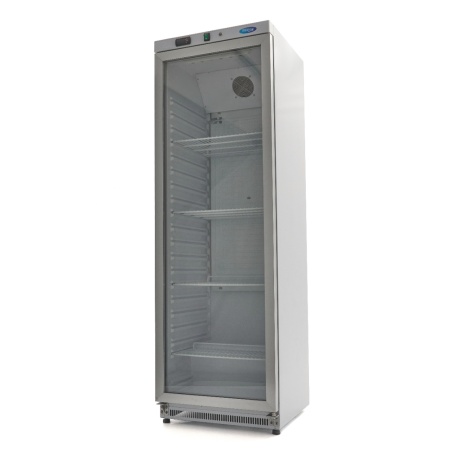 Külmik 400 L, valge, klaasuksega