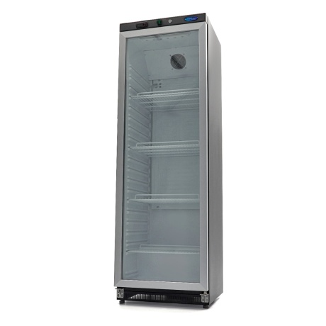 Külmik 400 L, must, klaasuksega