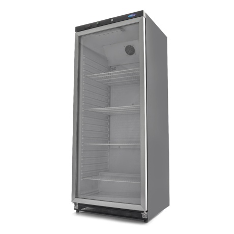 Külmik 600 L, must, klaasuksega