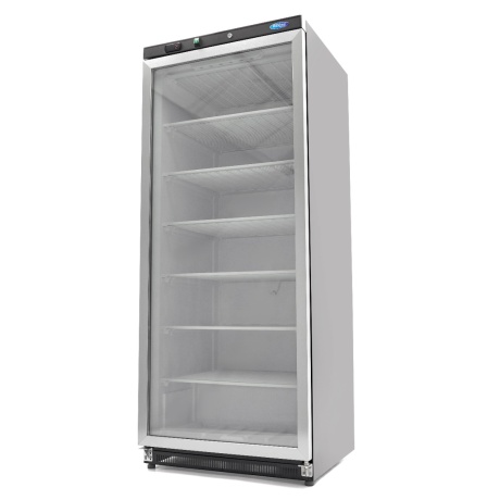 Sügavkülmik 600 L, must, klaasuksega