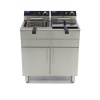Fritüür – 2 x 16 L – 2 korvi – tühjenduskraani ja alusega – 400 V