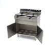 Fritüür – 2 x 16 L – 2 korvi – tühjenduskraani ja alusega – 400 V