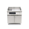 Induktsioon-grillplaat 700 – sile ja sooneline – 10000 W – topelt – alusega