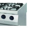 Heavy-duty pliit – 4 põletit – kaheosaline – 70 cm sügav – 31 kW – gaas ahjuga