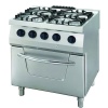 Heavy-duty pliit – 4 põletit – kaheosaline – 70 cm sügav – 34 kW – gaas ahjuga