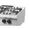 Heavy-duty pliit – 4 põletit – kaheosaline – 70 cm sügav – 27 kW – gaas