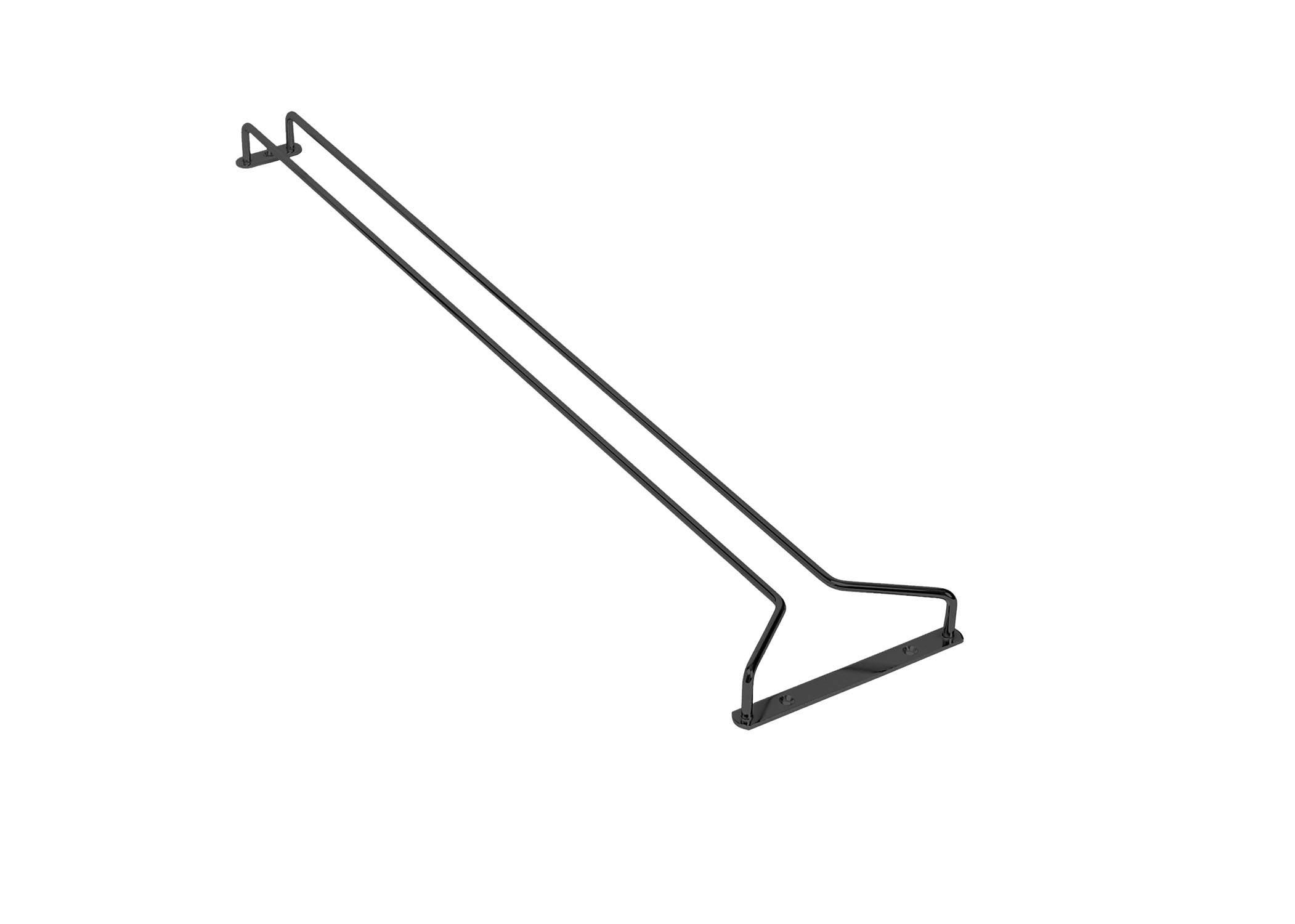 Riputatav klaasihoidik, must, 30 cm, 2 tk
