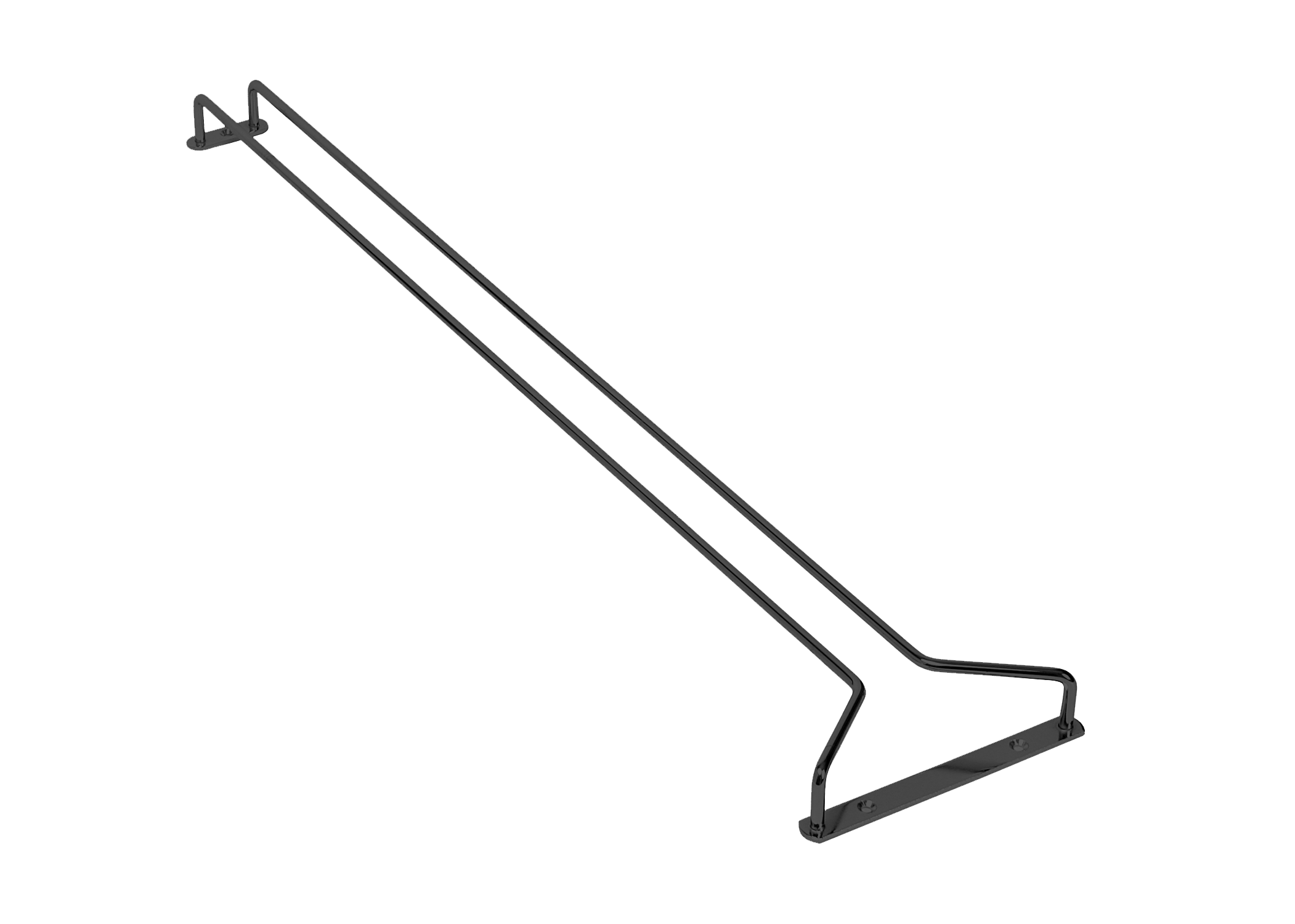 Riputatav klaasihoidik, must, 40 cm, 2 tk