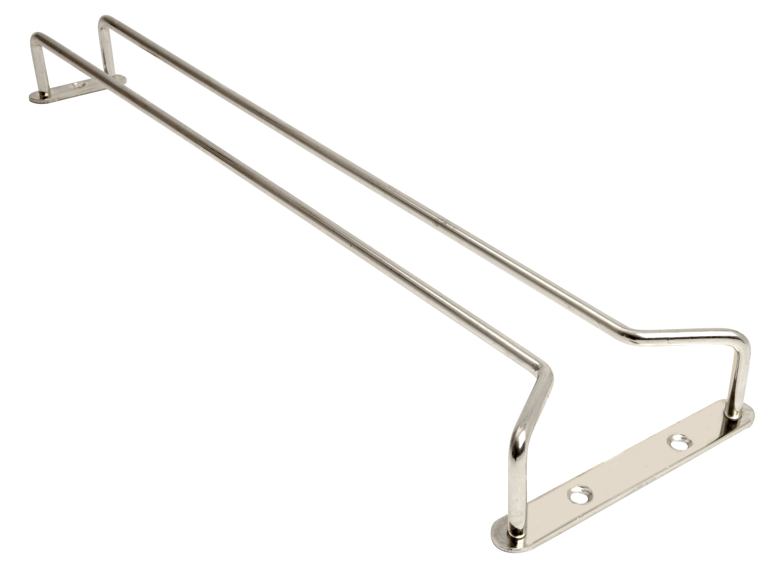 Riputatav klaasihoidik, kroomitud, 30 cm, 2 tk