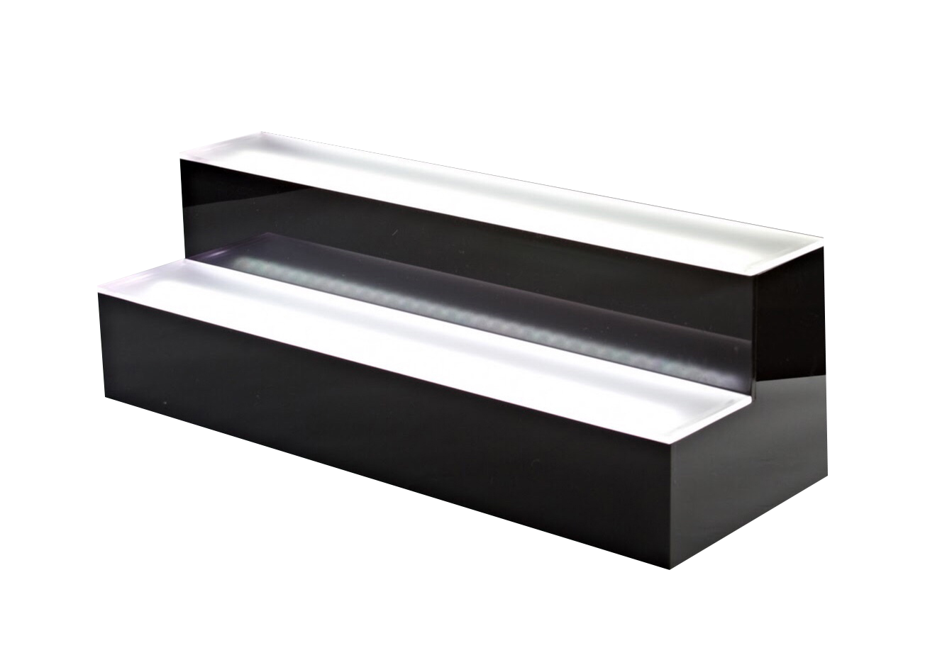 LED-valgustusega pudeliriiul, 2-tasandiline, 60 cm