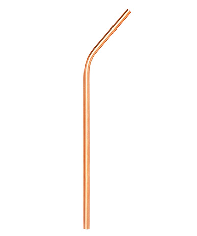 Kumerad joogikõrred, vaskne, 21 cm, 4 tk