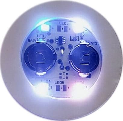 LED pudelialused kleebised Ø 5 cm, 5 tk