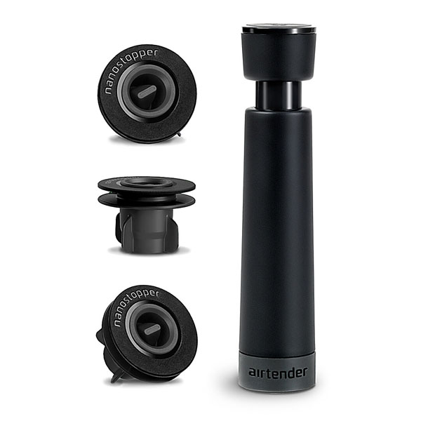 Airtender pump + 3 Nano stopperit