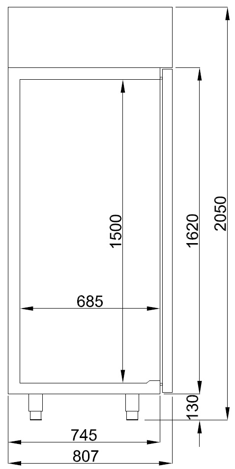 Roostevaba külmik 700 l