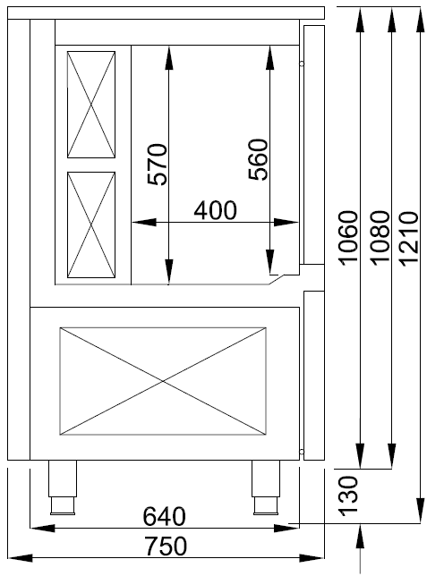 Kiirjahutuskapp, 7 x GN 1/1