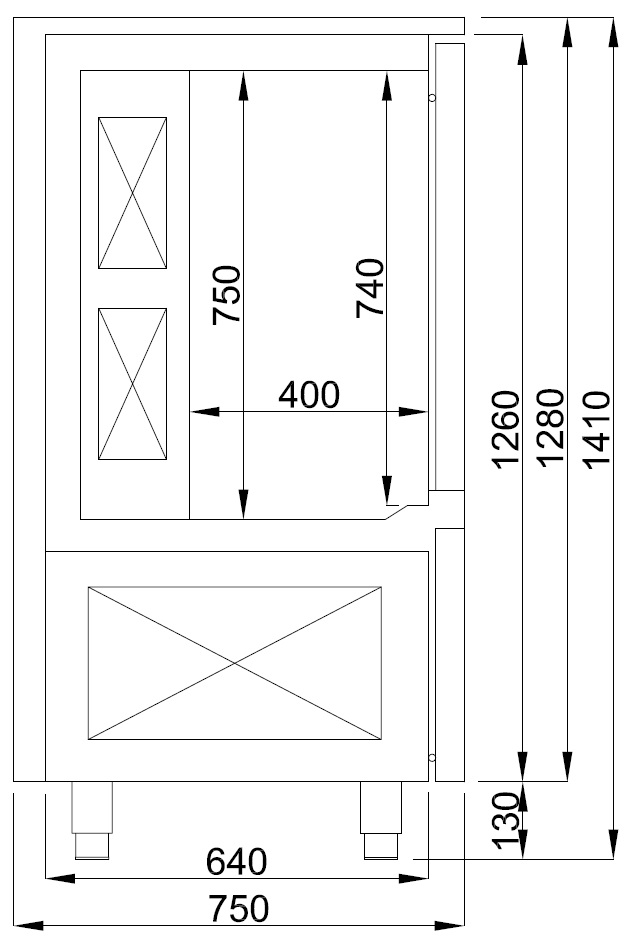 Kiirjahutuskapp, 10 x GN 1/1