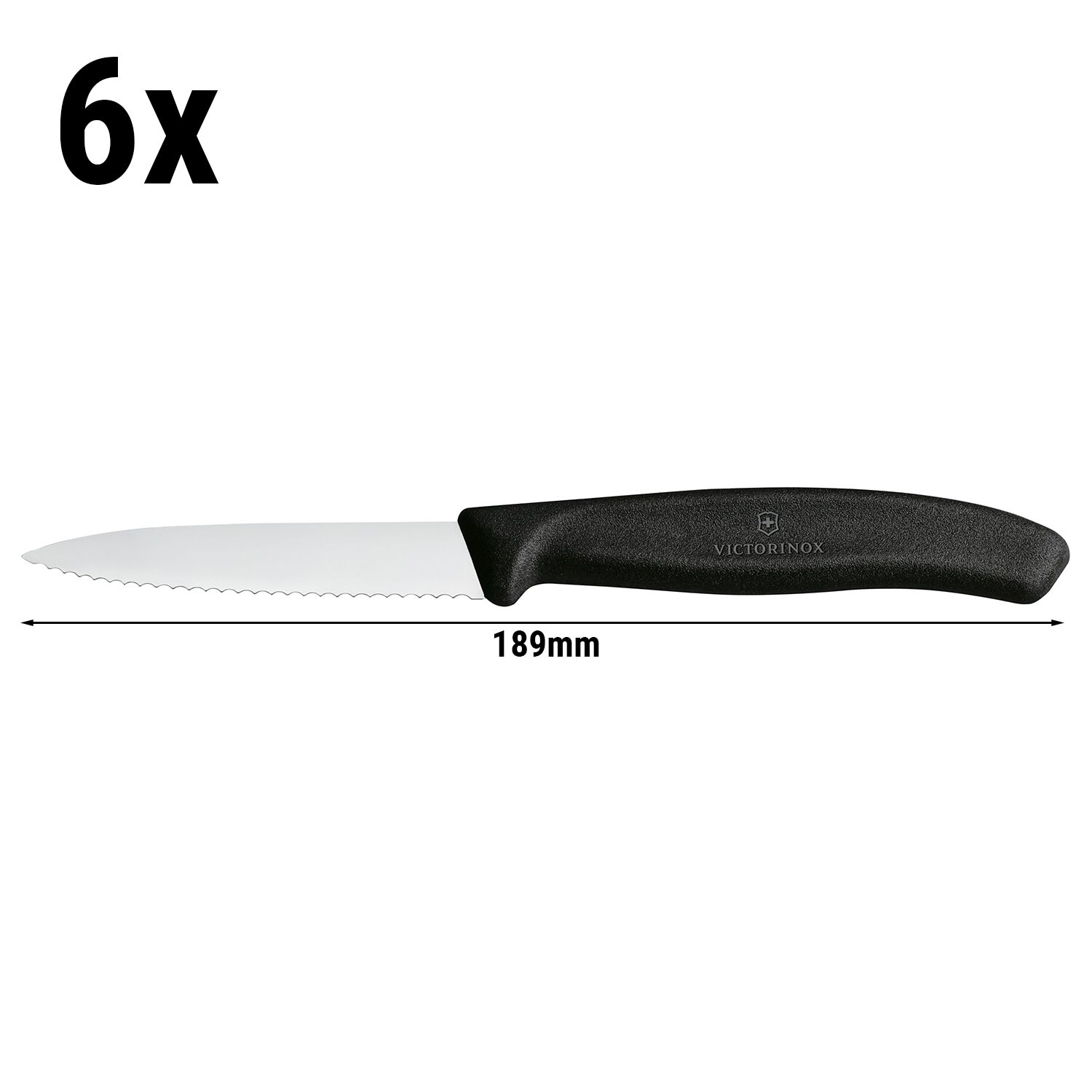 VICTORINOX Swiss Classic sakilised köögiviljanoad 8 cm – 6 tk