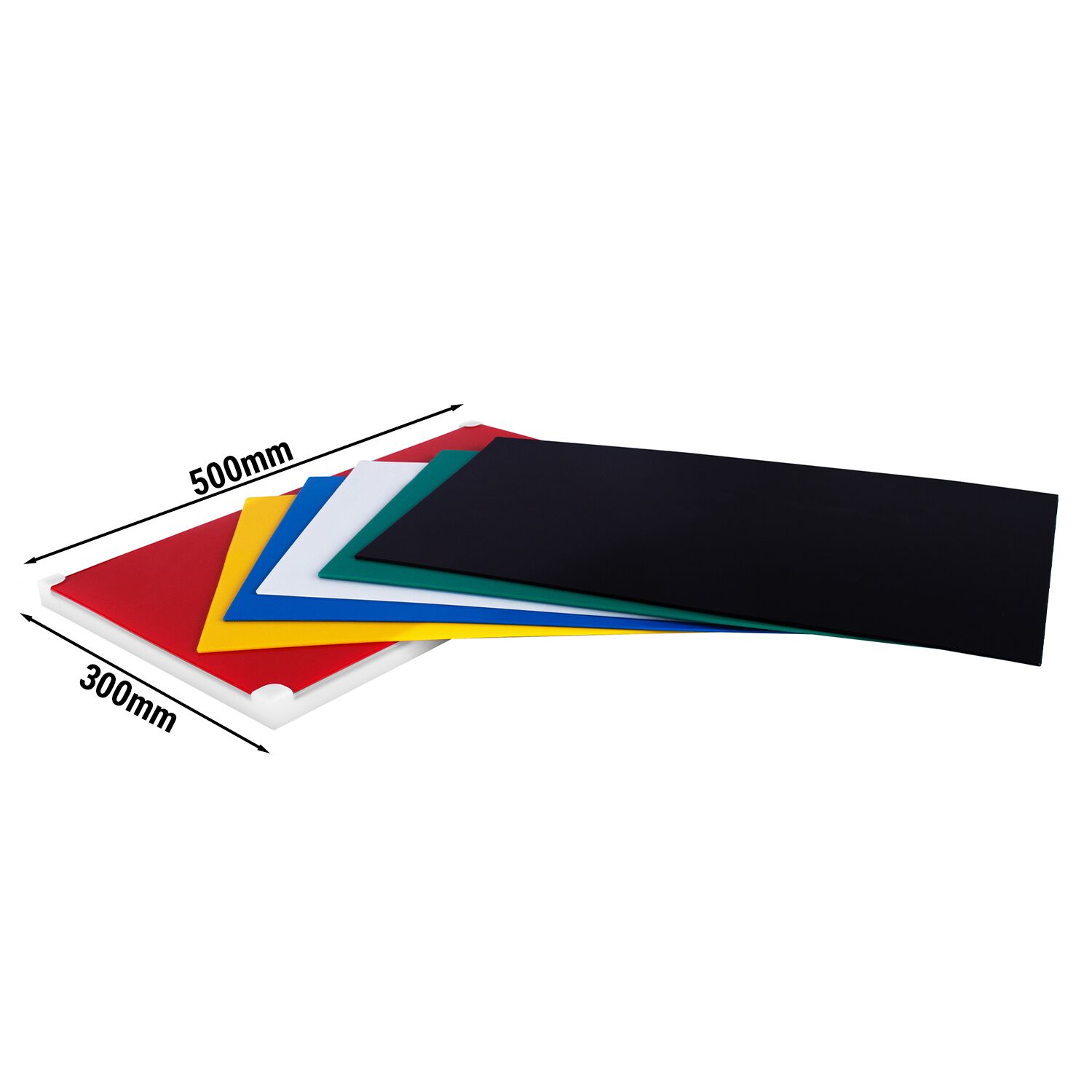 HACCP lõikelaudade komplekt 500 × 300 × 35 mm