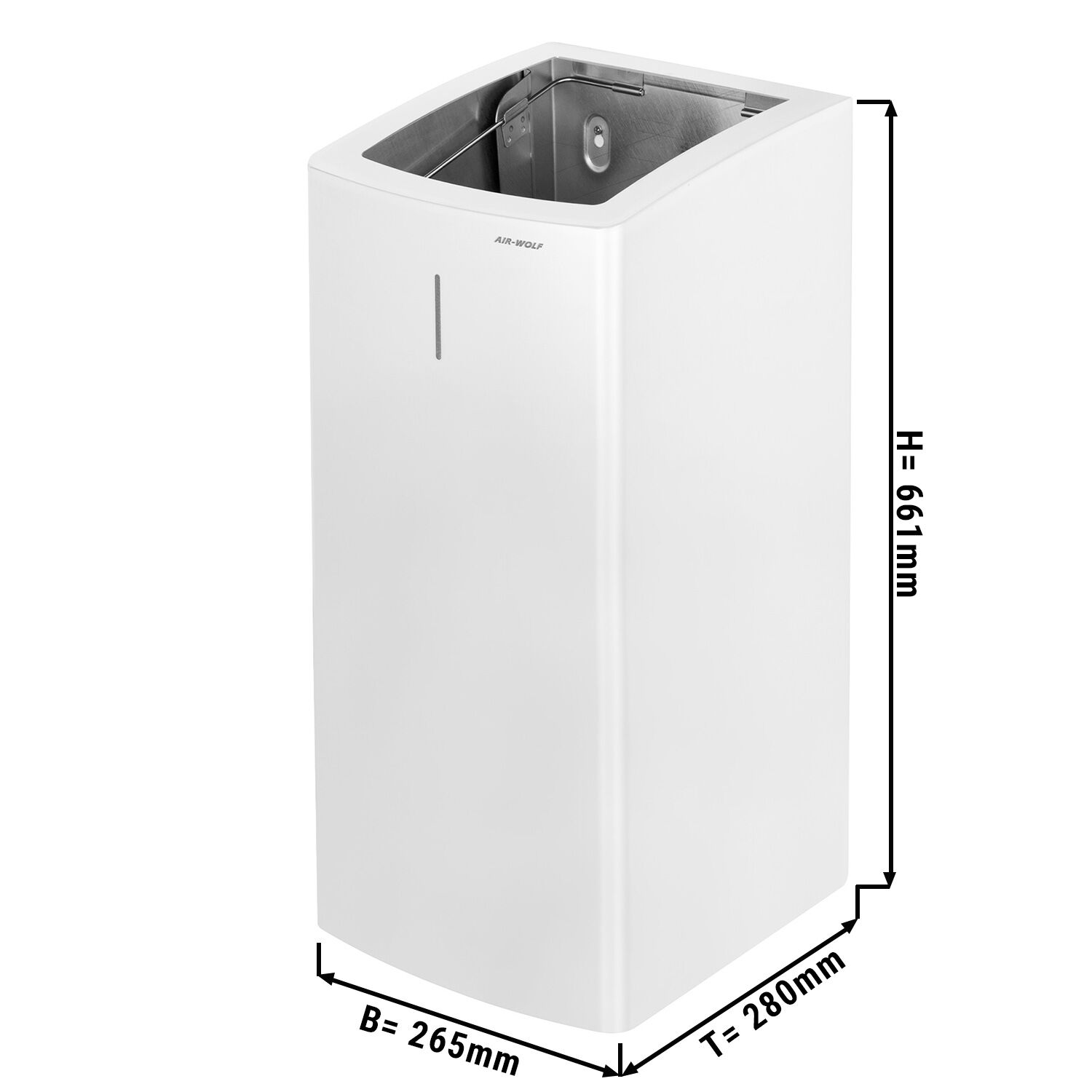 AIR-WOLF prügikast 50L, valge