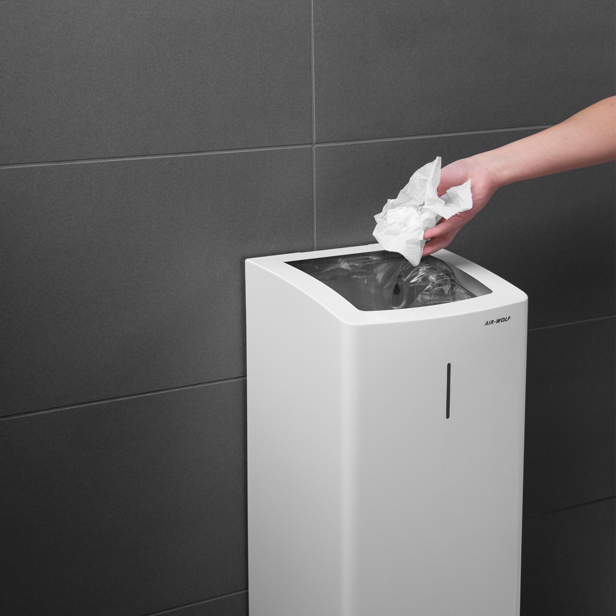AIR-WOLF prügikast 50L, valge